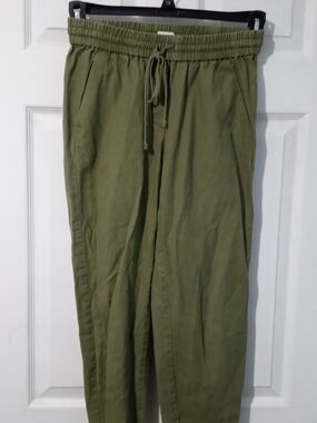 J. Crew Olive Green Drawstring Ankle Pants
